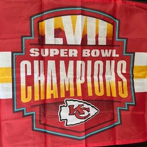 Red Friday (Wednesday) Super Bowl champions flag  2023 KC Chiefs